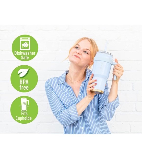 New Reduce 40 oz Mug Tumbler, Stainless Steel with Handle - Picture 4 of 4